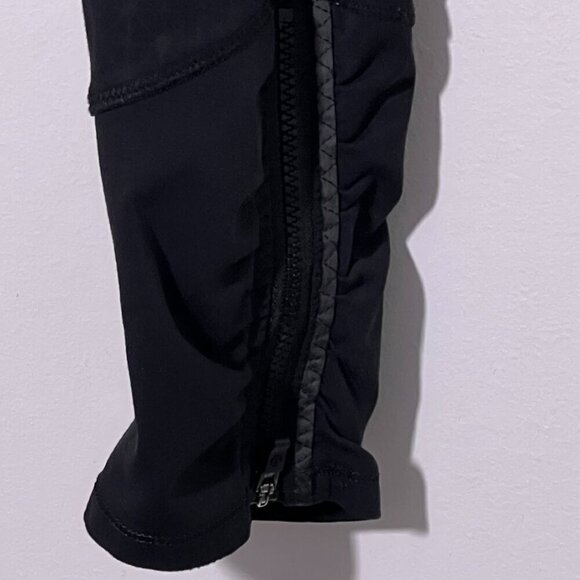 RARE Lululemon Run Reflective Crop Ruched Zipper Ankle Black 4 - Picture 15 of 16